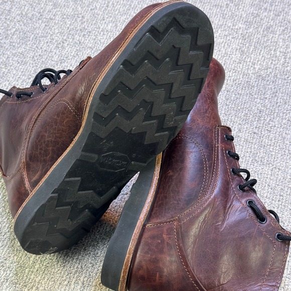 Origin USA Coronado 6" Boot Whiskey Leather Vibram Wedge Men's 12 D EUC - Picture 9 of 10